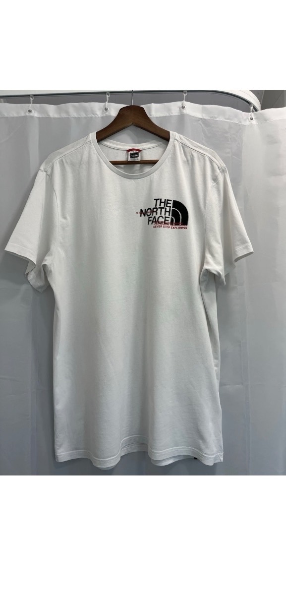 The North Face Shirt Mens Large L White Coordinates Graphic Print Cotton Tee VGC