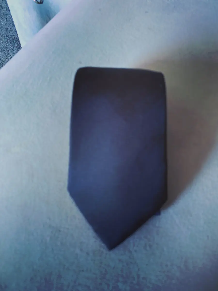 Mens black silk tie