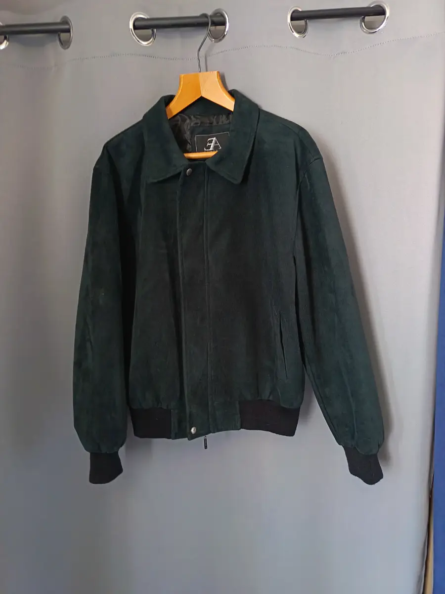 Mens armarni jacket dark green suade