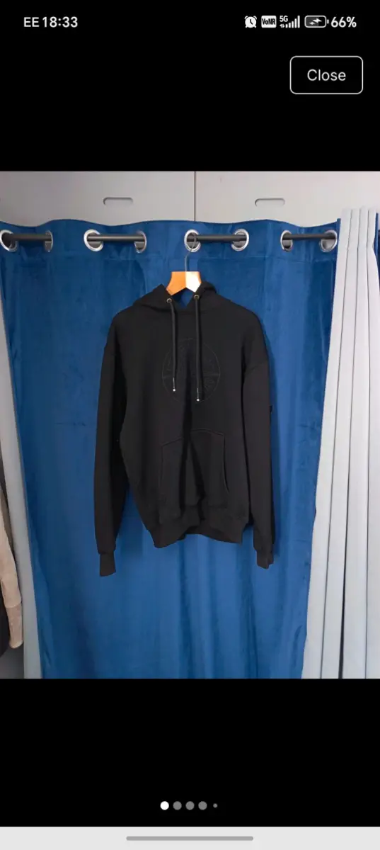 Mens stone island black hoodie size XXL