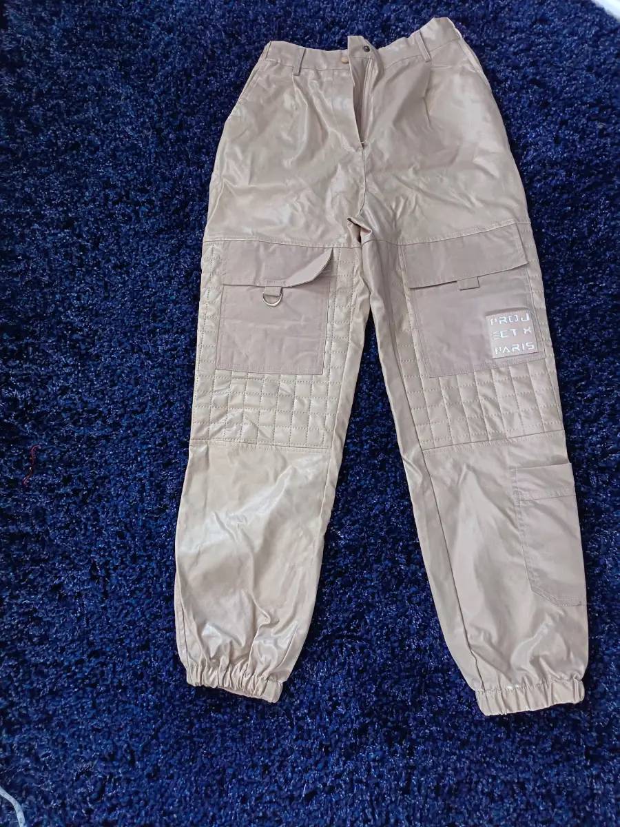 Woman's leather look trousers