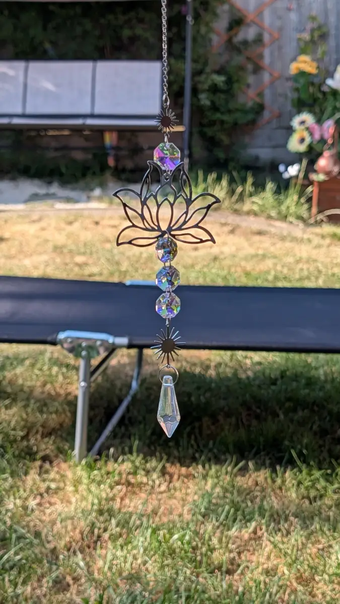 Lotus flower sun catcher