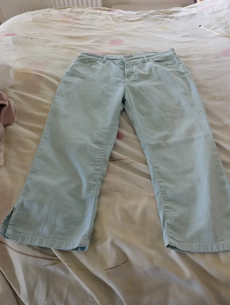 Per Una Mint Green Roma Fit Cropped Jeans Trousers Size 18 M&S