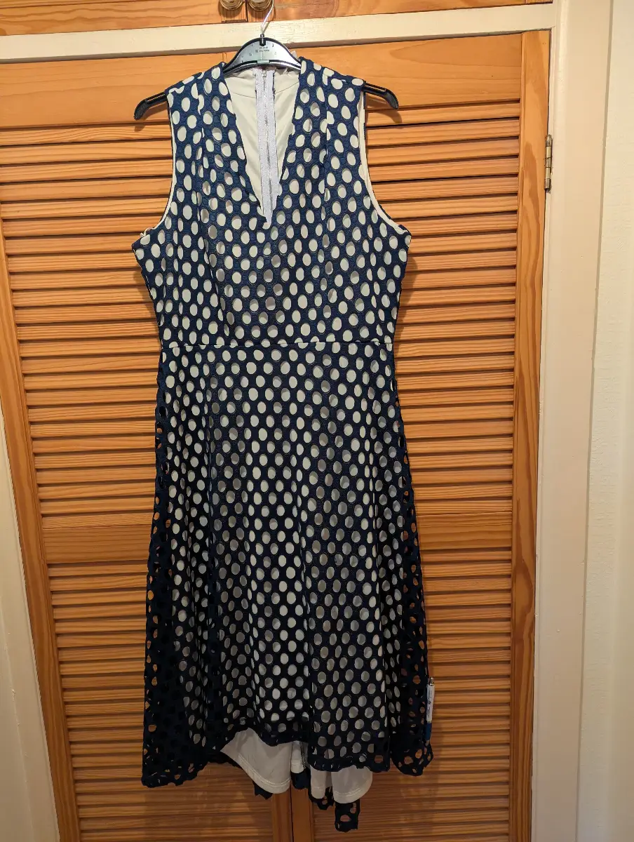 Navy and white midi dress(Mark Angelo) size 16