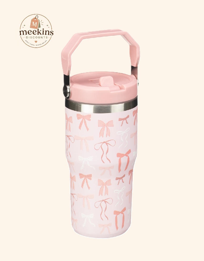 Printed Hydrate Double Wall Drinking Tumbler – 550ml (Bows)