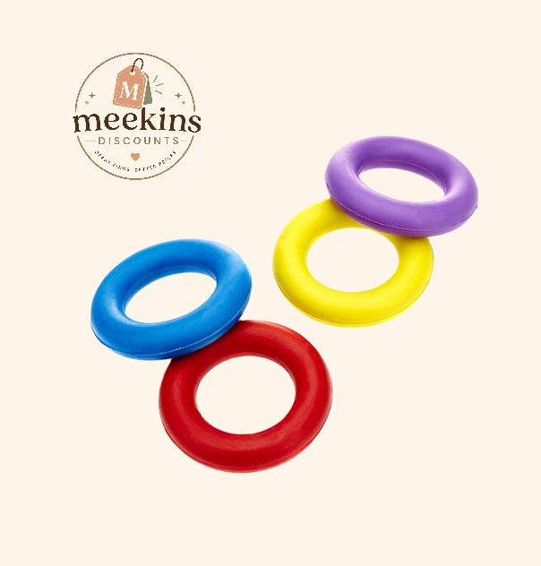 Solid Rubber Ring Dog Chew Toy – Small (90mm)