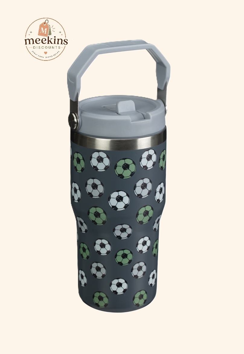 Printed Hydrate Double Wall Drinking Tumbler – 550ml (Footballs Design)
