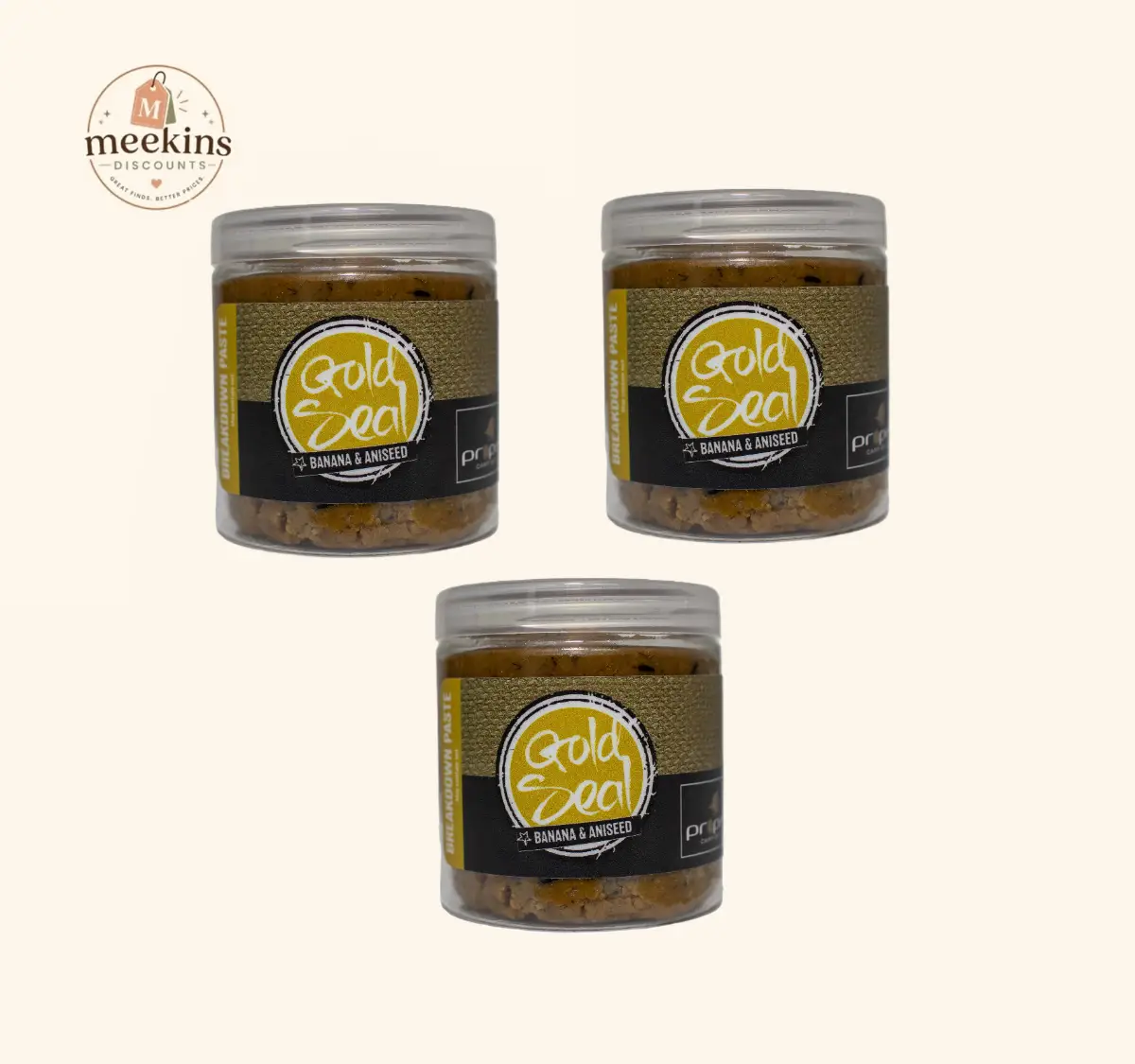 3 x Proper Carp Baits Gold Seal Breakdown Paste Fishing Tackle RRP £6.50 Each