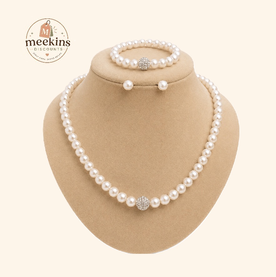 Womens Pearl Design Jewellery Set