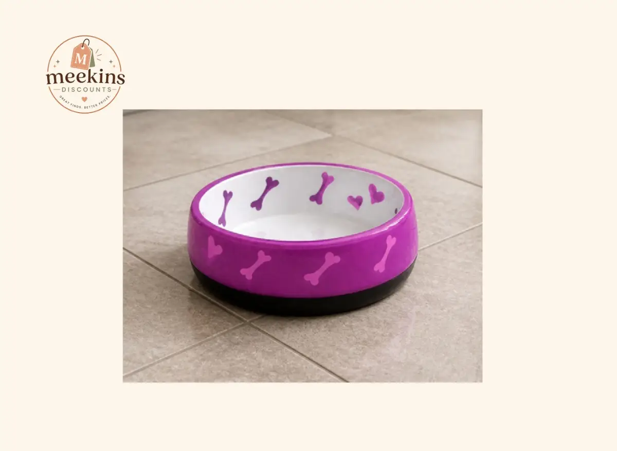 All For Paws Anti Slip Dog Bowl Pink Hearts Large