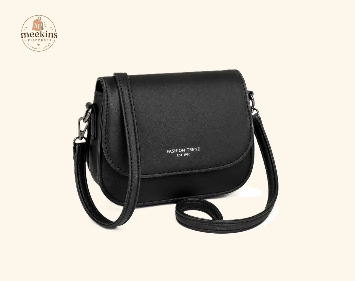 Black Crossbody Shoulder Bag – Stylish & Compact
