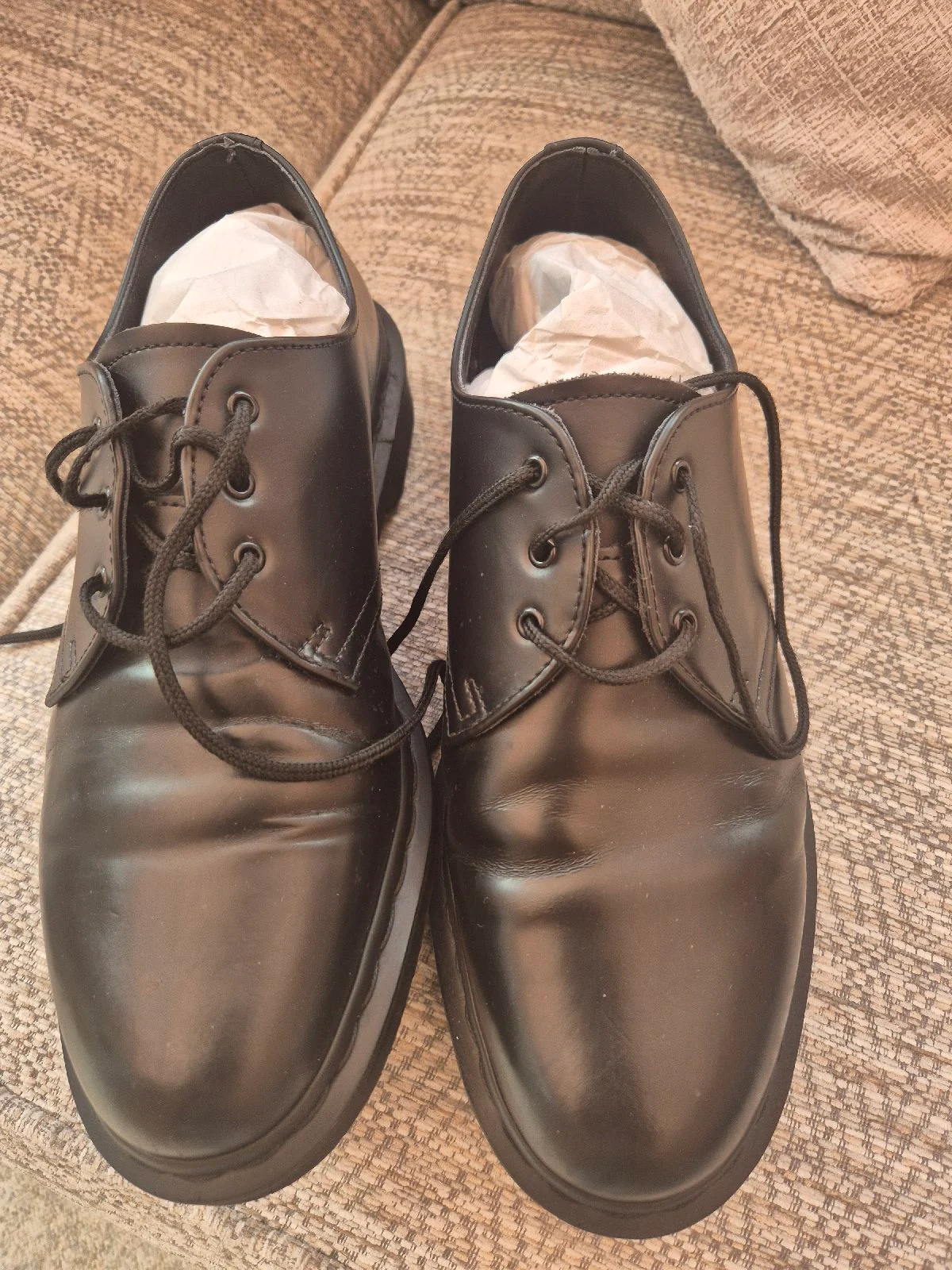 Dr Martens mono black leather shoes BNWT