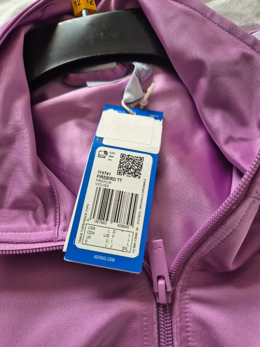 Adidas lilac Firebird tracksuit top Bnwt