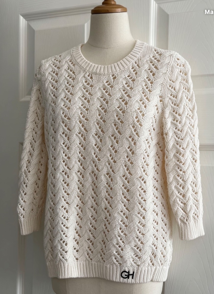 Gilly Hicks cream cable Knit Jumper size Med