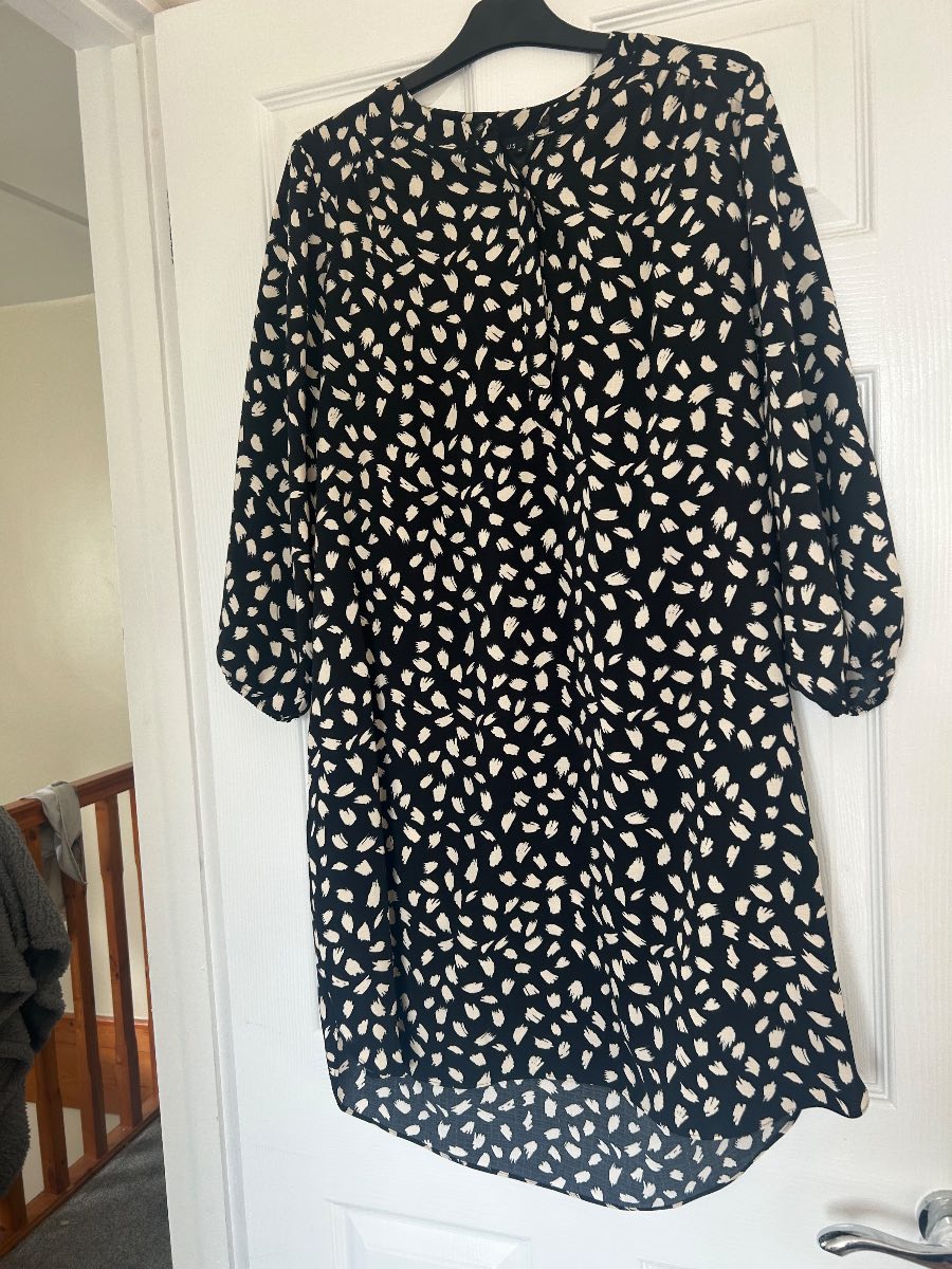Back and white pattered dress