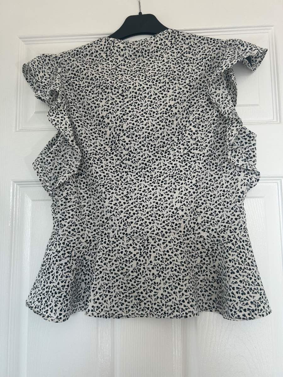 Black and white blouse