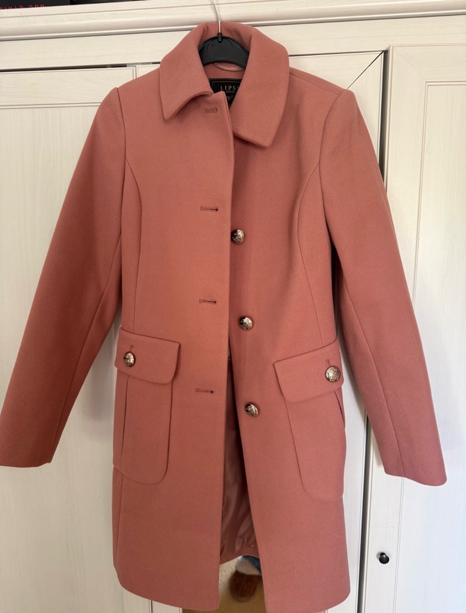 Lipsy Pink Coat Size UK 4