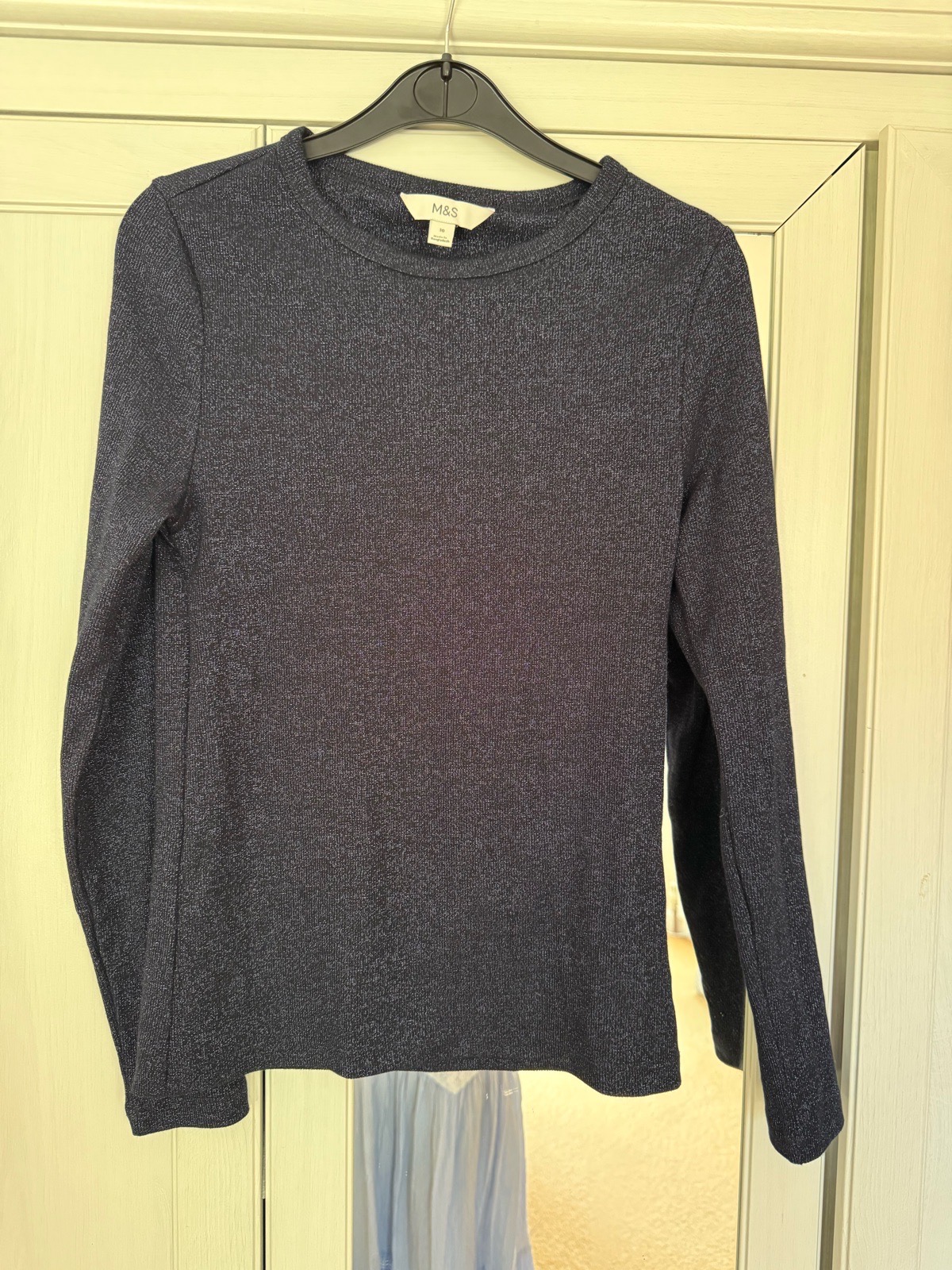 Marks and Spencer Blue Sparkle Top Size UK 10