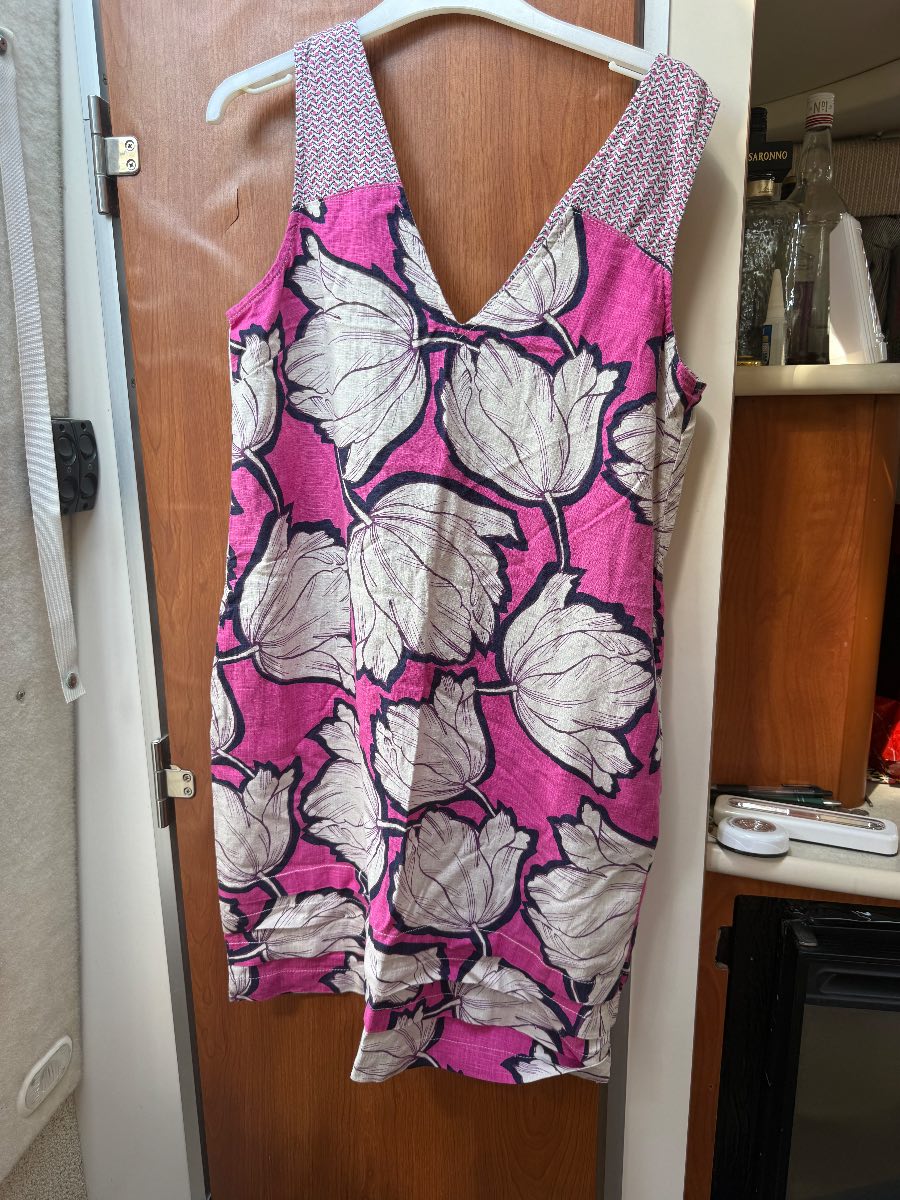 Next Pink Multicoloured Shift Dress Size UK 12