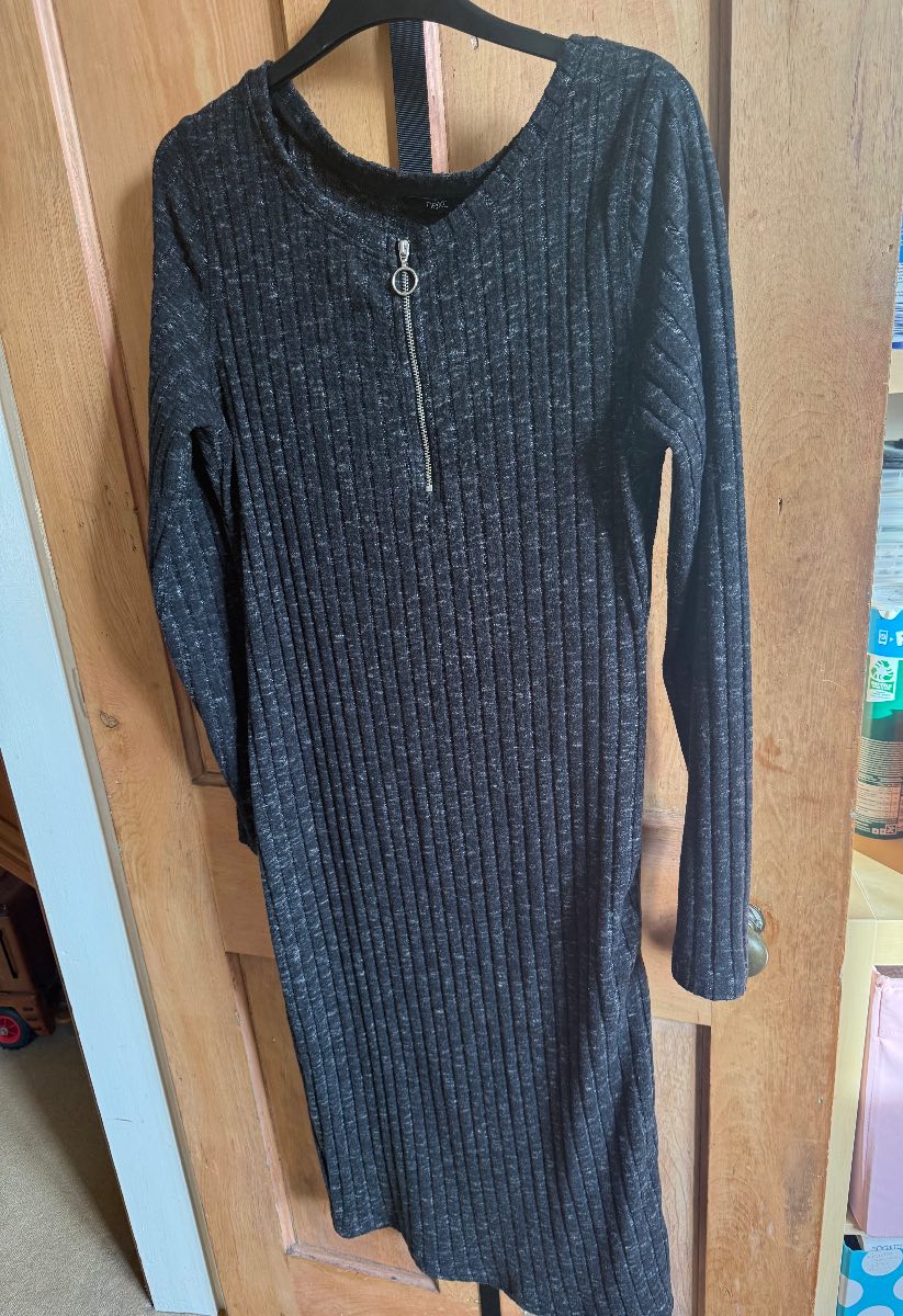 Next Grey Jumper Dress Size UK 12