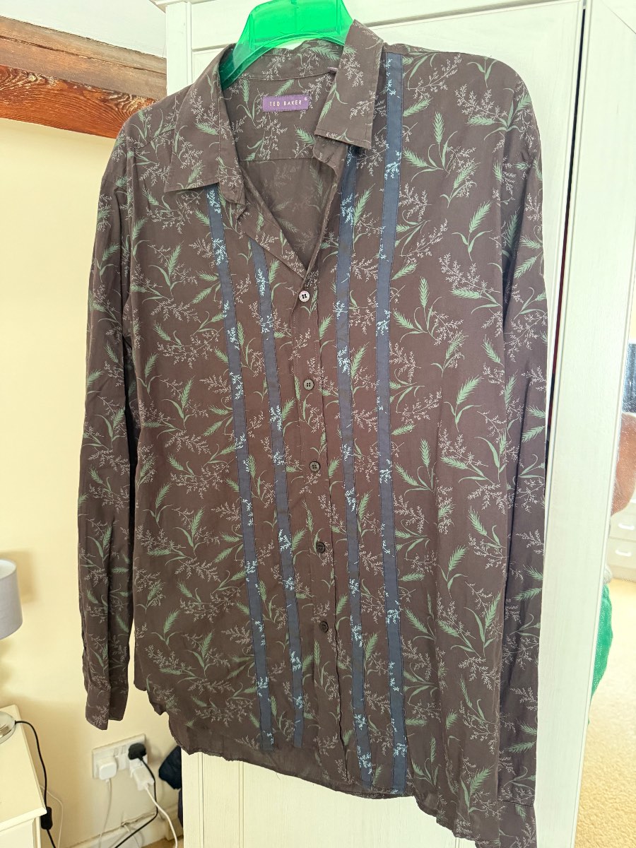 Ted Baker Mens Floral Print Shirt Size 6