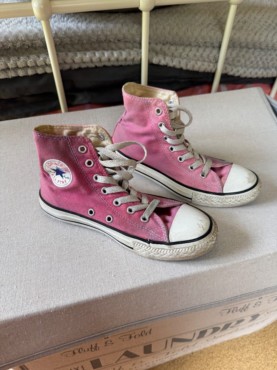 Converse Pink Trainers Size UK 2