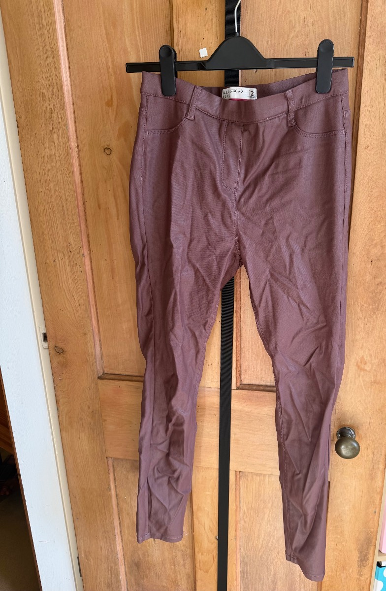 Next Pull On Leggings Plum Pink Size UK 12