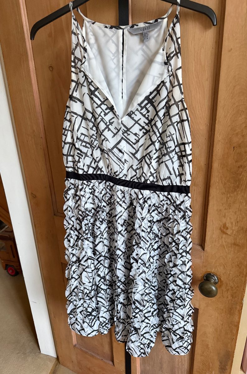 Coast Black And White Dress Size 12