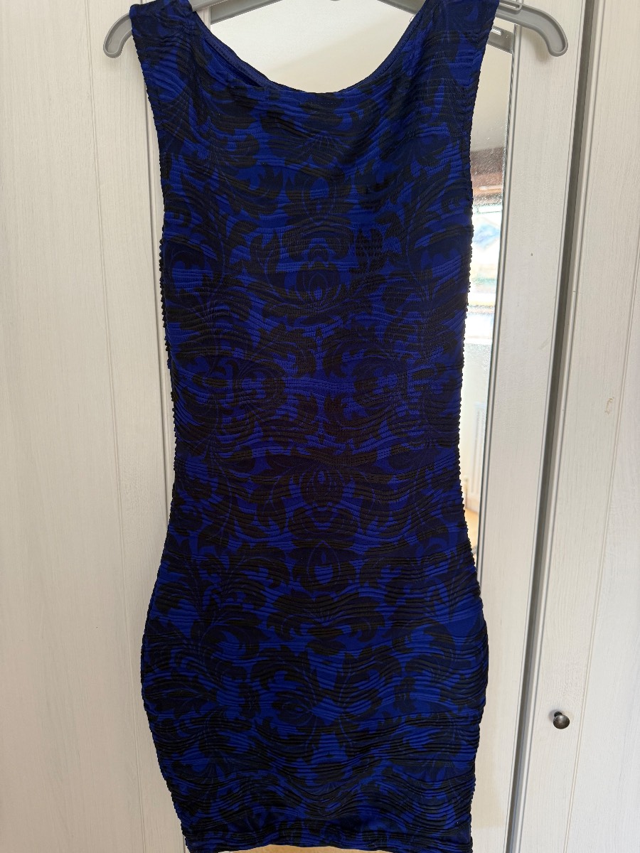 Lipsy Blue And Black Dress Size 8
