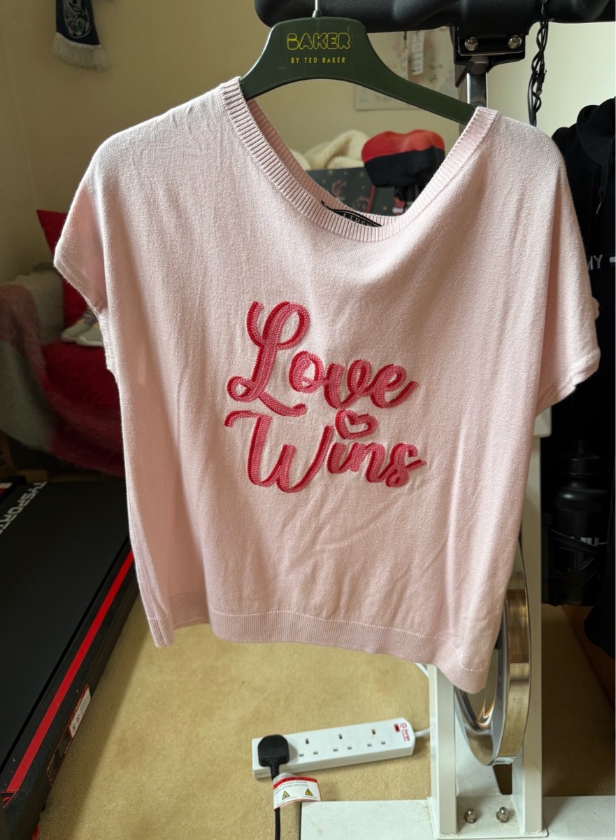 Lipsy Pink knitted Top Size 8