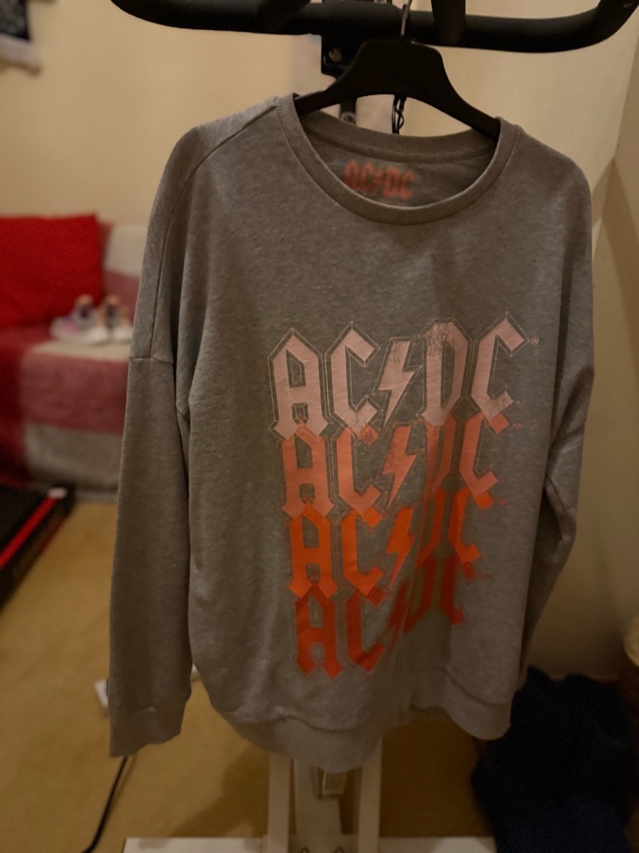 AC/DC Grey Sweatshirt Size UK 12