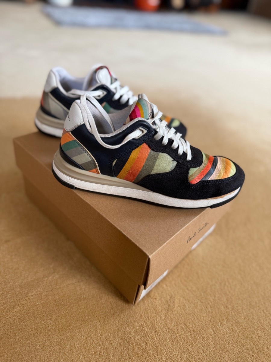 Paul Smith Wave Swirl Trainers Size UK 3