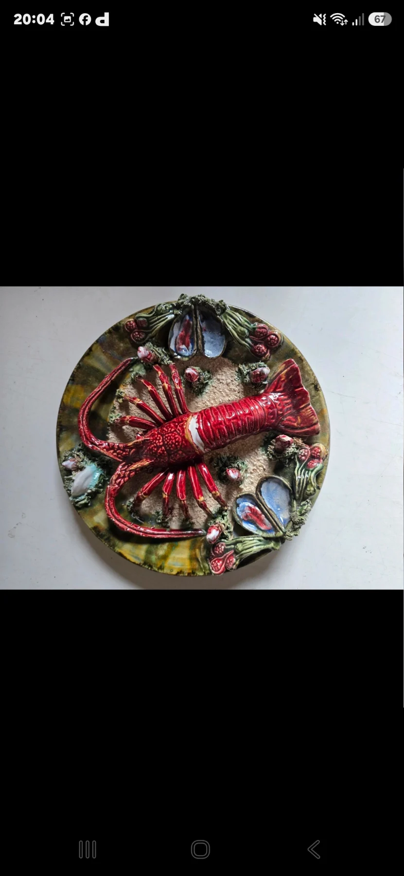 Pallasy  majolica lobster plate