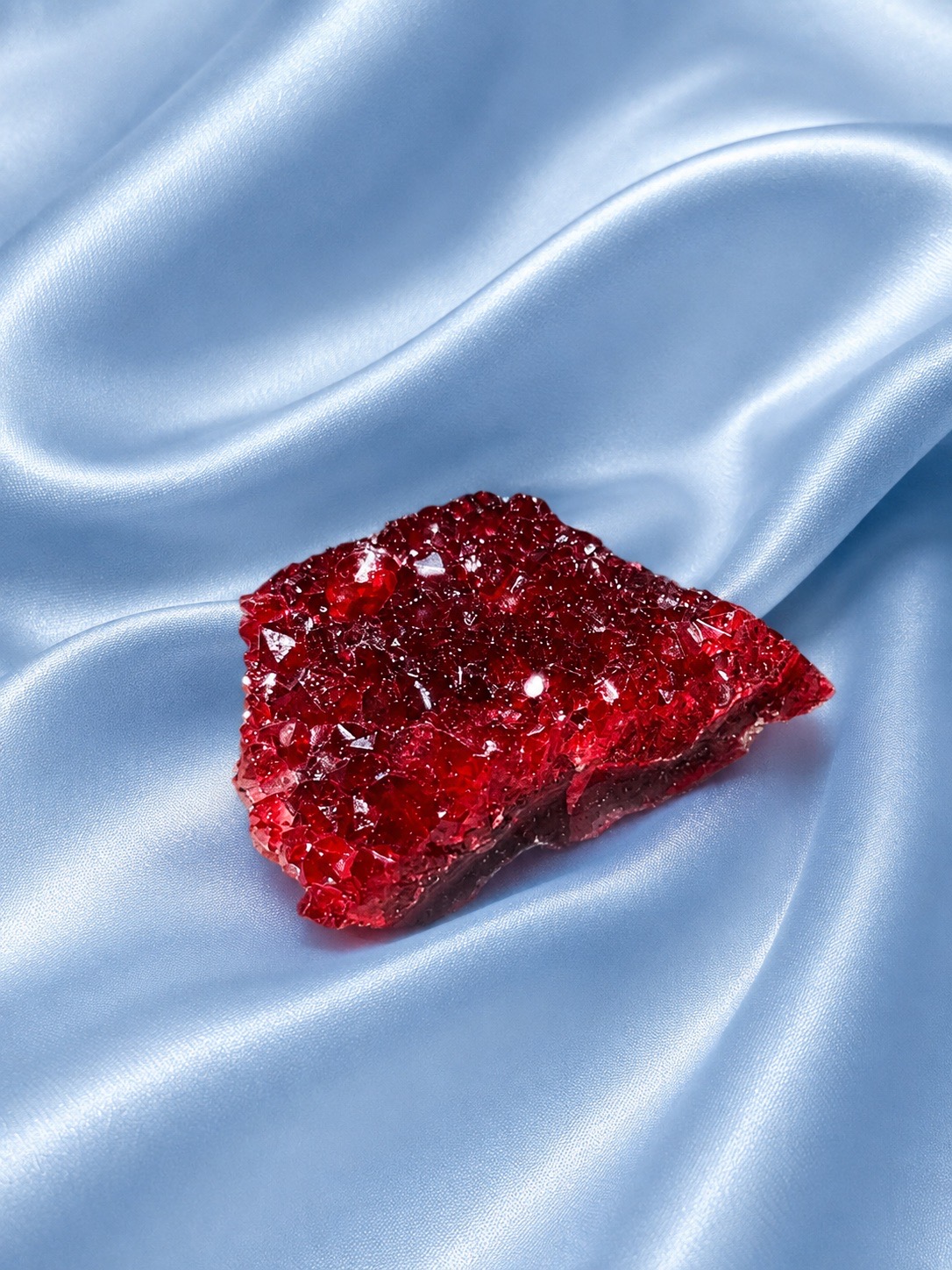 Red crystal cluster diamond beads reiki chakra spirituality charm