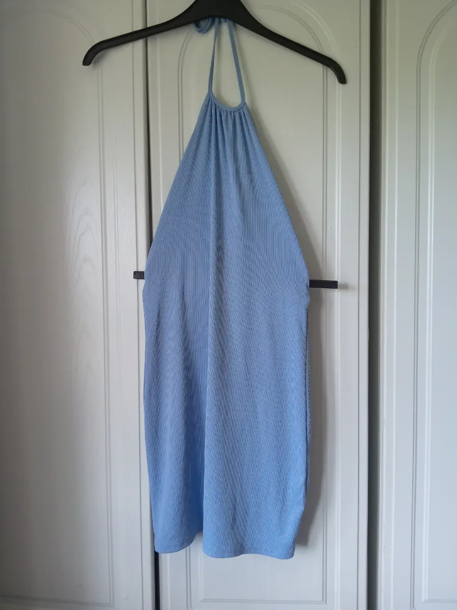 ribbed halterneck mini dress size small