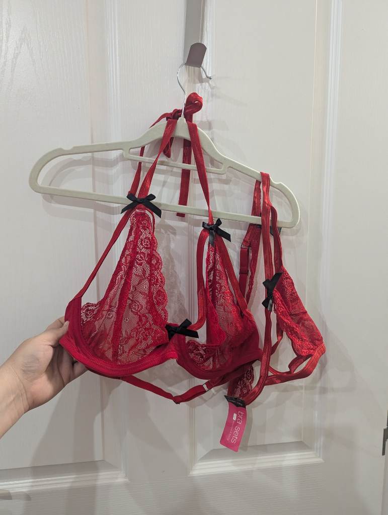 Red Bra and Thong Set BNWT