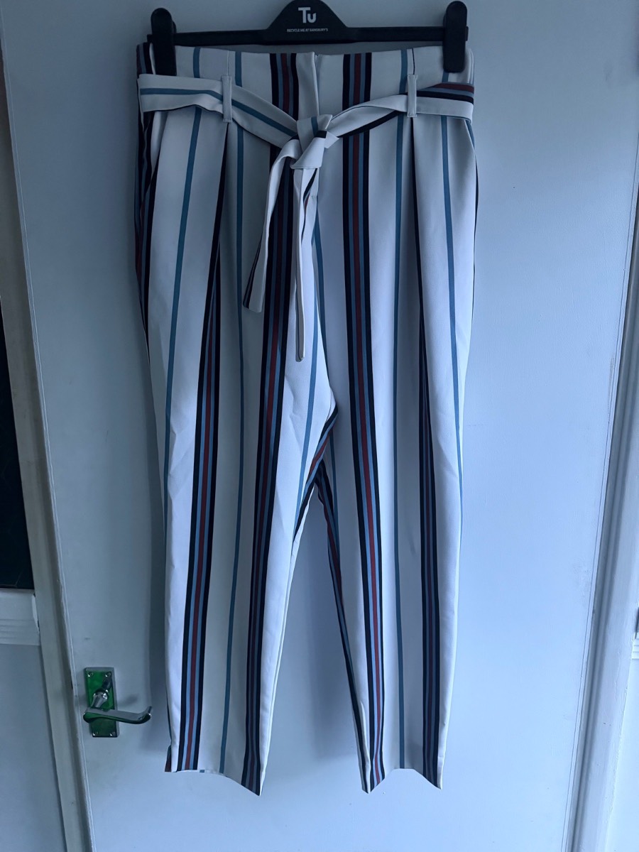 River island striped summer trousers size 10