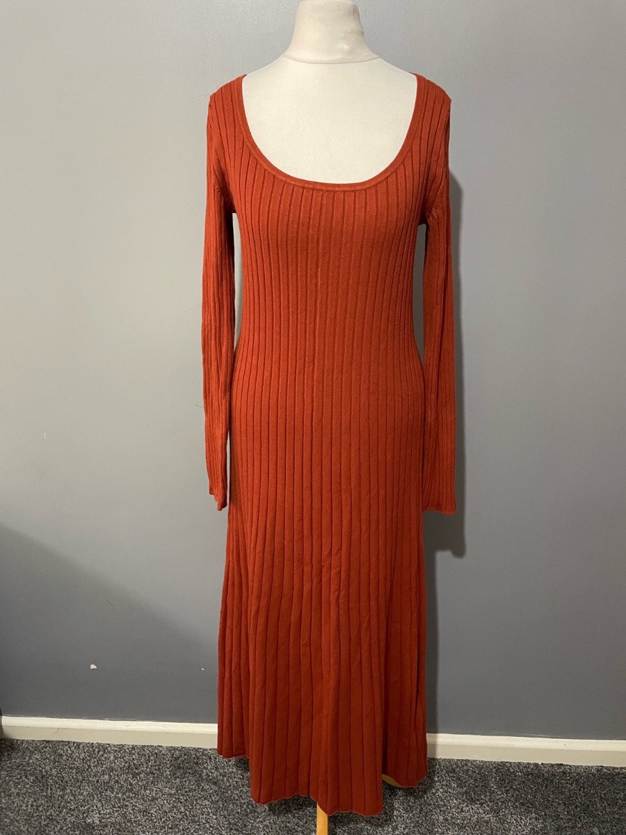 Boden long sleeve knitted Midaxi dress size 12 regular