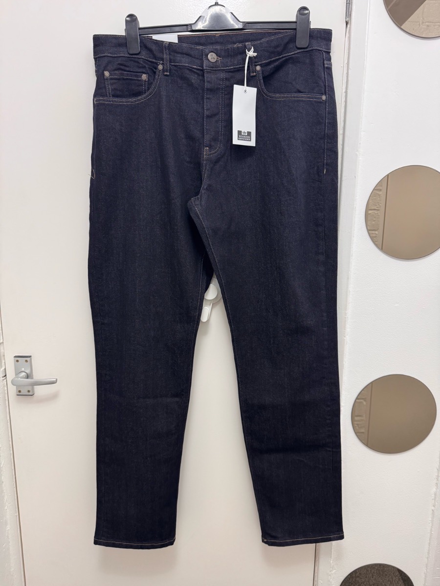 Weekend Offender 394 Tapered Fit Dark Rinsed Jeans W36 L32 BNWT Stretch Denim