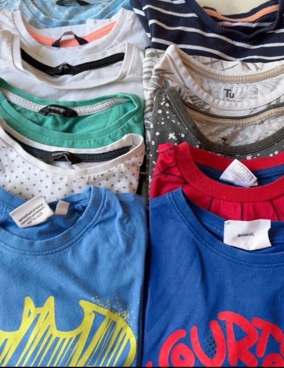Boys T-Shirt Bundle Age 6–7 Years | 11 Tops | Marvel, George & TU | Summer
