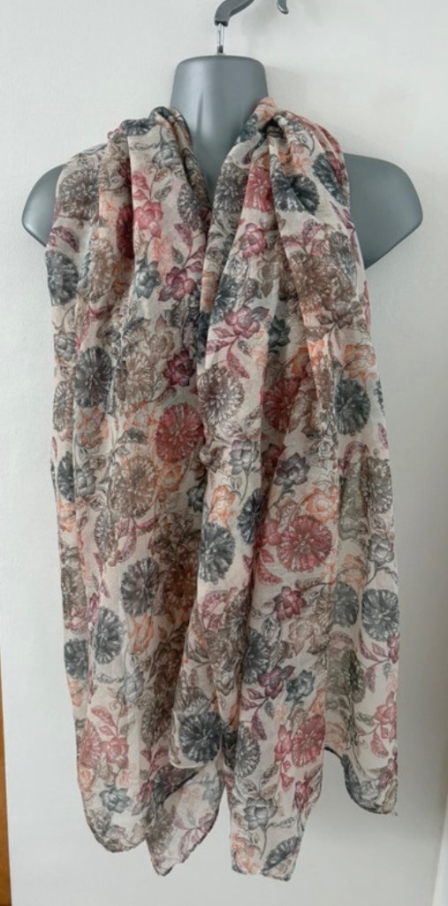 Oversized Floral Scarf / Shawl Wrap