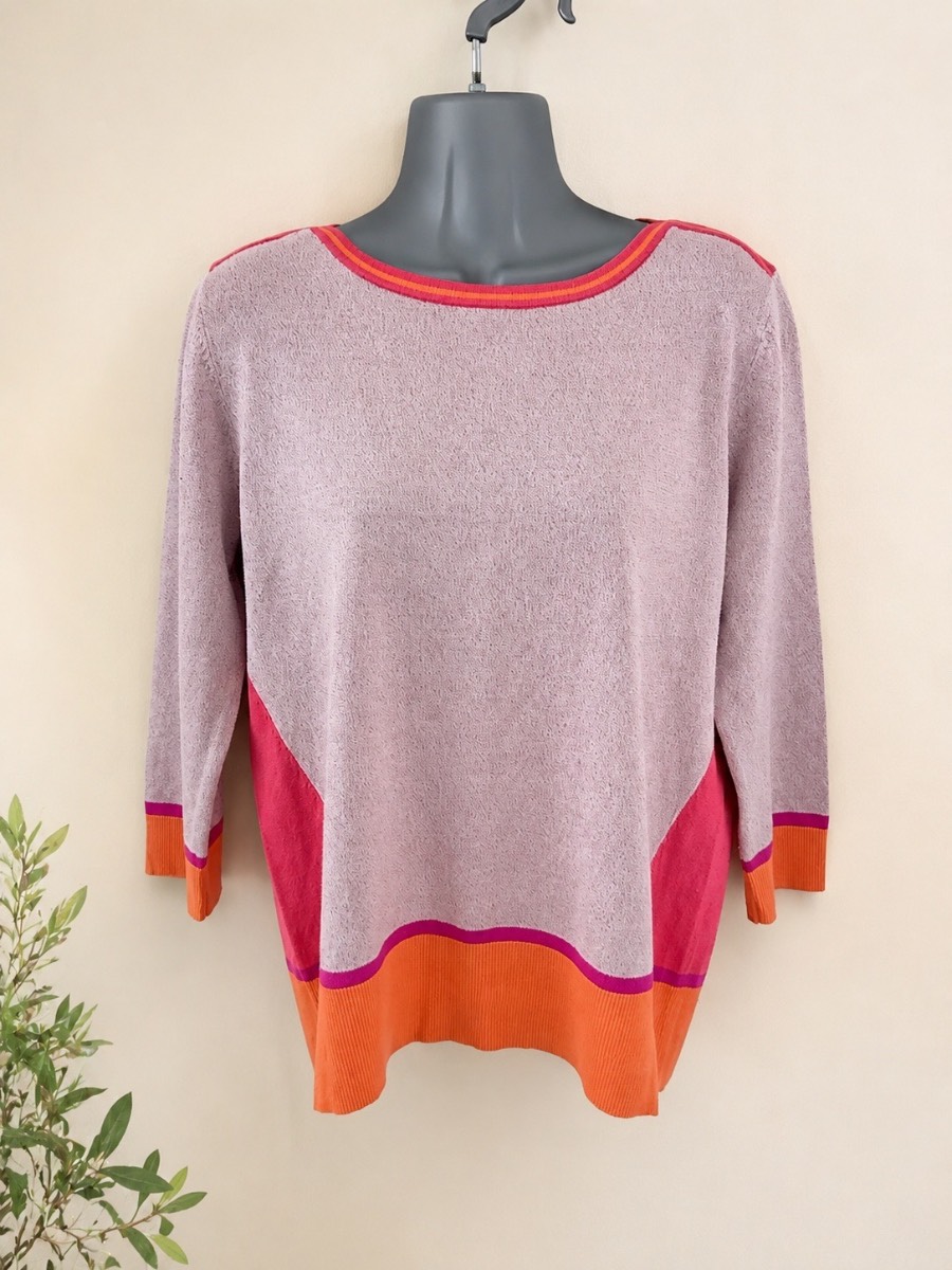 Betty Barclay Colour Block Metallic Knit Raglan Jumper