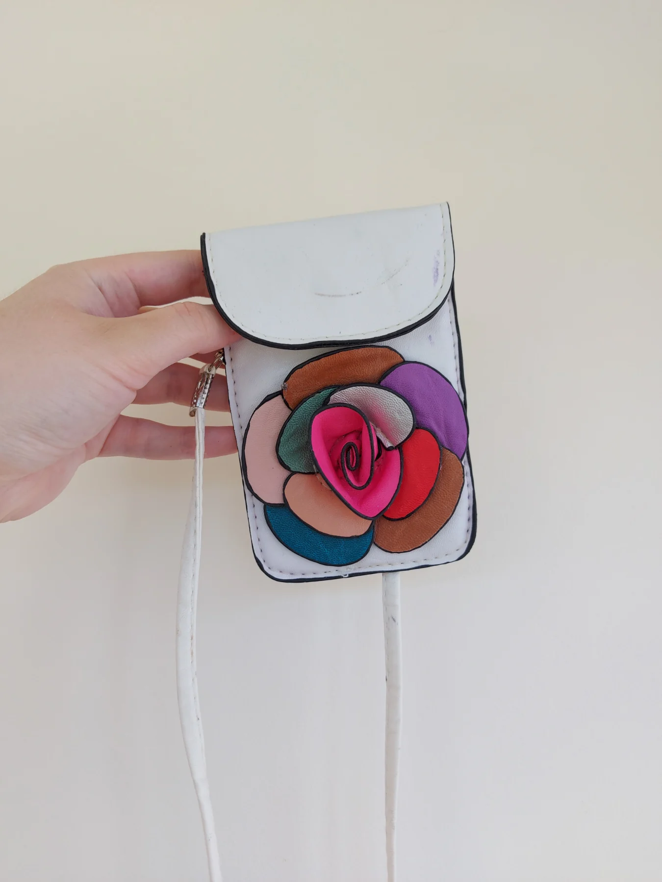 White floral y2k small bag (damaged)