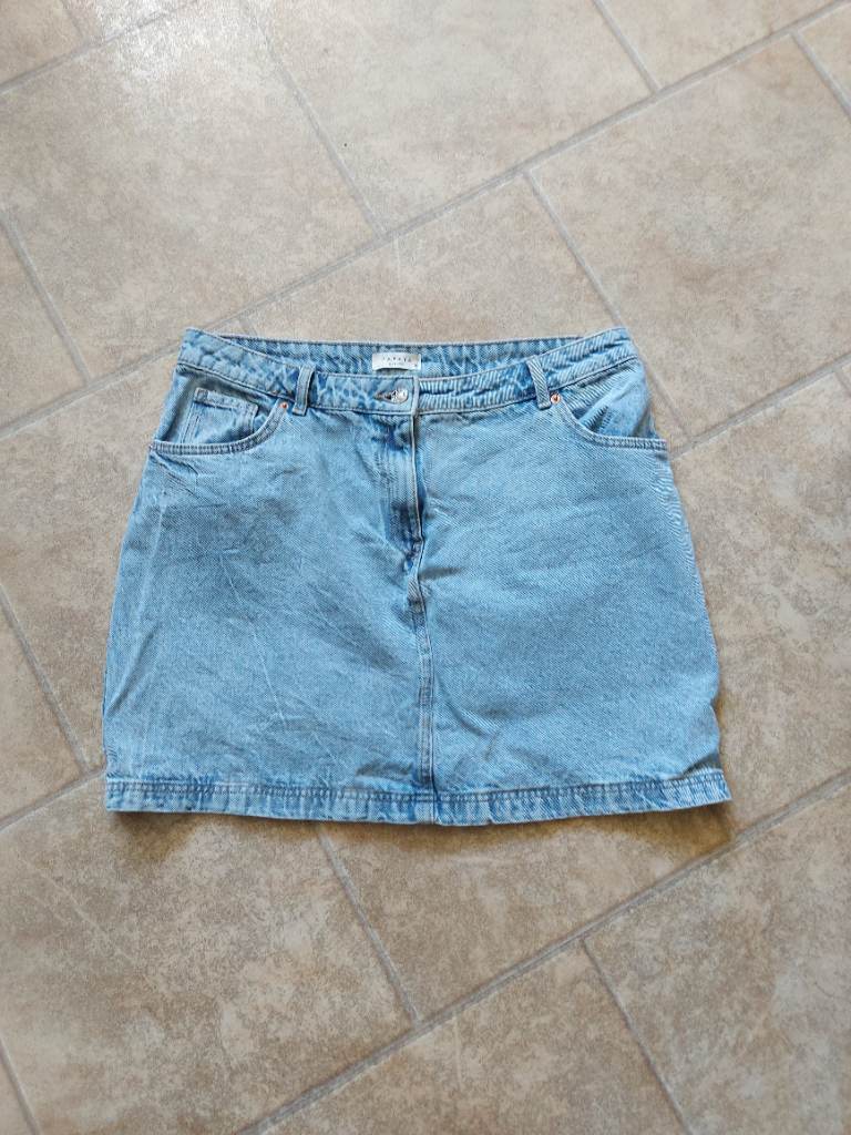 Papaya womens blue denim skirt size 14