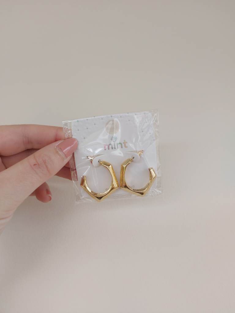 Mint Jewellery gold colour unique earrings