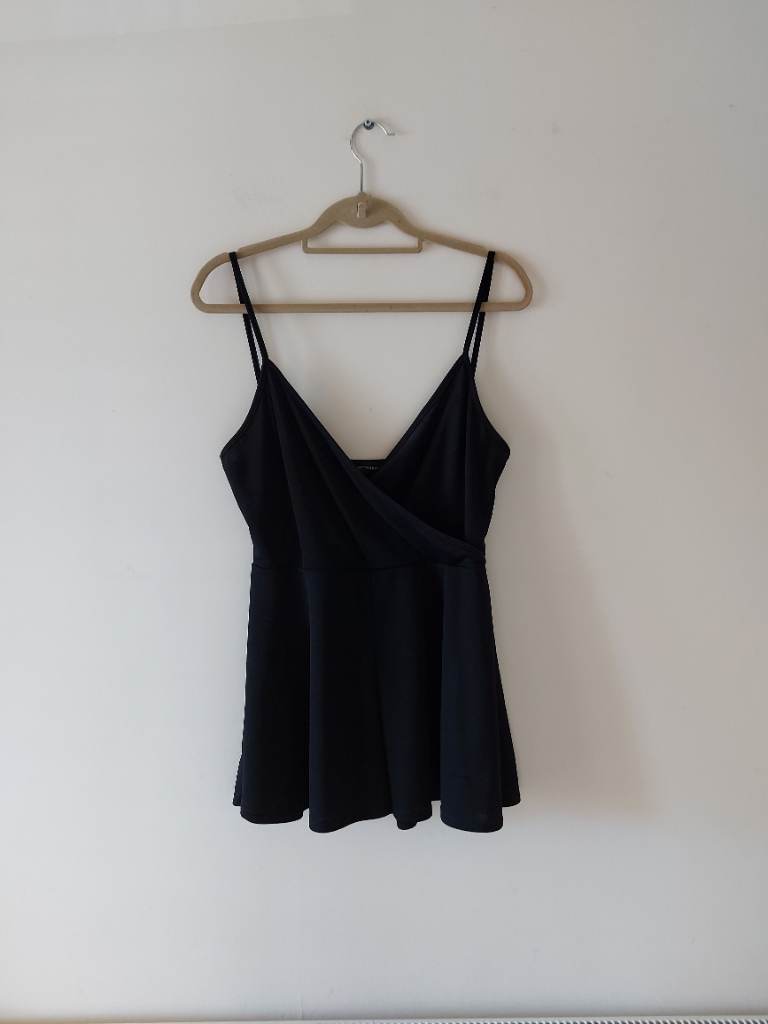 Prettylittlething womens black playsuit size 16