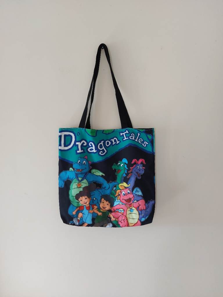 Dragon Tales 90s TV Show Memorabilia Collectable Tote Bag SUPER RARE