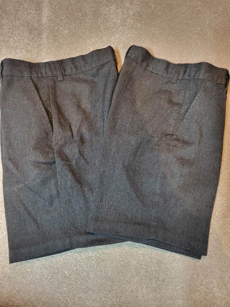 Pair of boys grey school shorts age 9-10