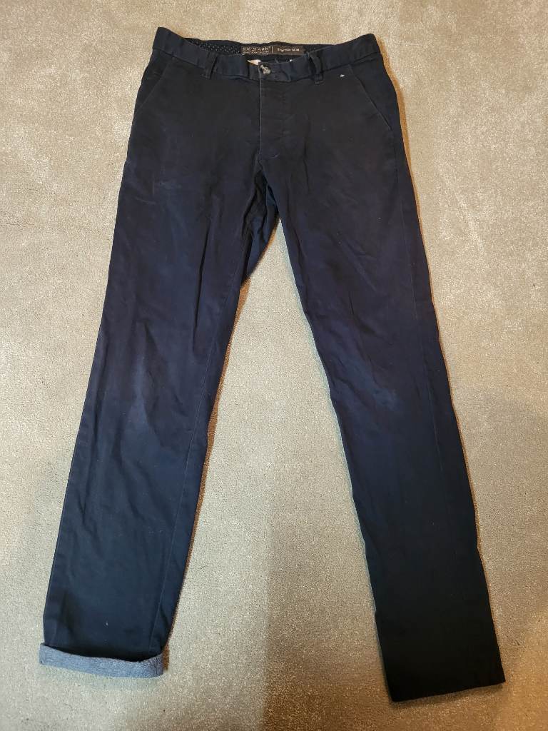 Mens dark blue primark 30 waist leg 32 inch trousers