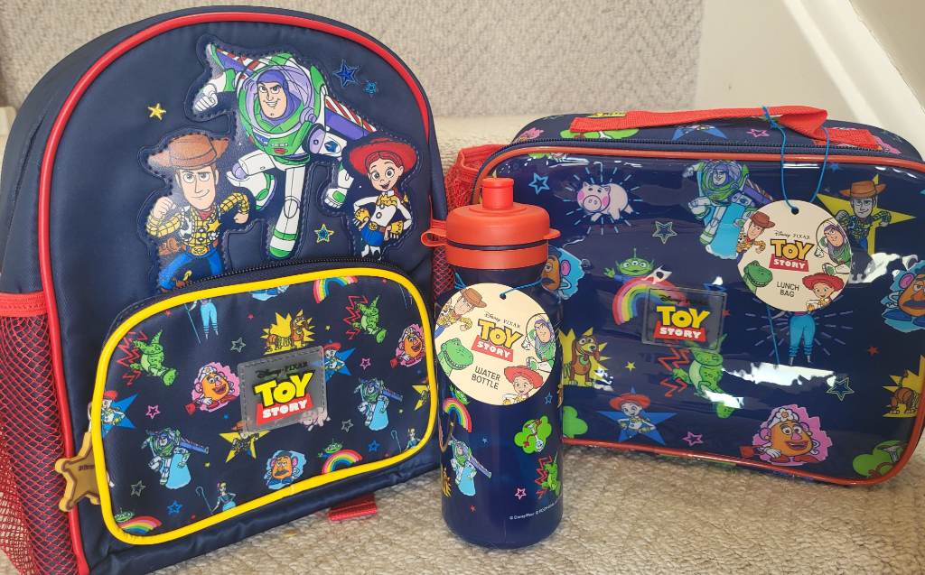 Toy story lunch box, back pack and water bottle perfect for starting school